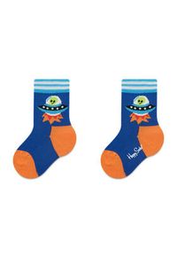 Happy-Socks - Happy Socks Zestaw 4 par wysokich skarpet dziecięcych XKSPC09-0200 Kolorowy. Materiał: materiał. Wzór: kolorowy #5