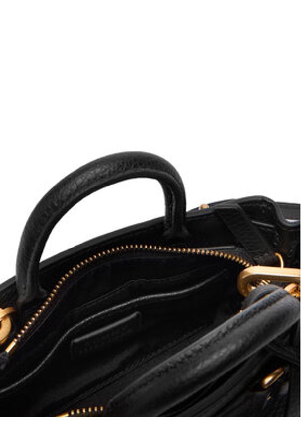 TOMMY HILFIGER - Tommy Hilfiger Torebka American Icon Micro Tote Leather AW0AW18167 Czarny. Kolor: czarny. Materiał: skórzane