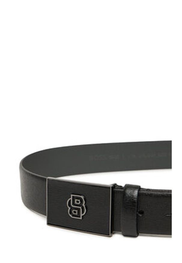 BOSS Pasek Męski 50548350 Czarny. Kolor: czarny. Materiał: skóra