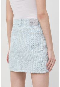 Miss Sixty spódnica kolor niebieski mini prosta. Okazja: na co dzień. Kolor: niebieski. Styl: casual #5