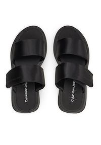 Calvin Klein Jeans Klapki Slide Double Strap Sandal Dc YW0YW01355 Czarny. Kolor: czarny. Materiał: materiał #5