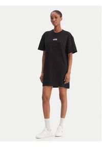 Vans Sukienka codzienna Center Vee Tee VN0A4RU2 Czarny Oversize. Okazja: na co dzień. Kolor: czarny. Materiał: bawełna. Typ sukienki: oversize, proste. Styl: casual #4