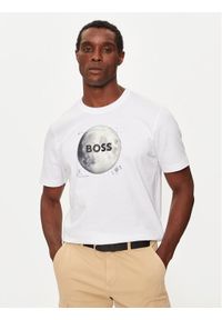 BOSS - Boss T-Shirt 50528189 Écru Regular Fit. Materiał: bawełna