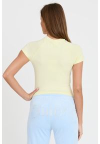 Juicy Couture - JUICY COUTURE Cytrynowy t-shirt Retroshrunken Tee. Kolor: żółty #3