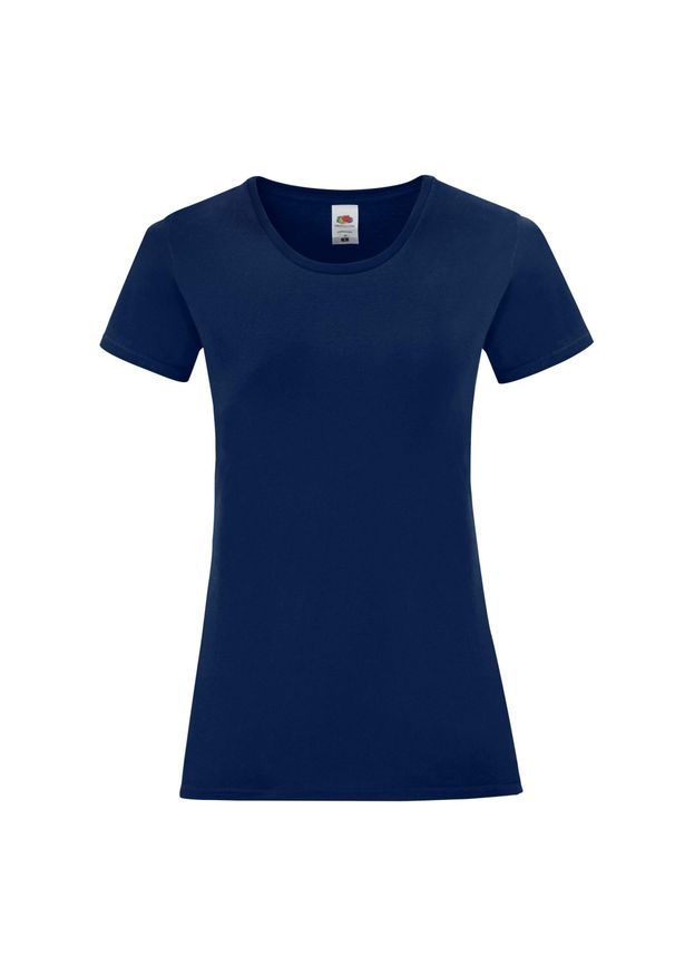 FRUIT OF THE LOOM - Koszulka Damska Iconic 150. Kolor: niebieski. Sport: turystyka piesza