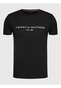 TOMMY HILFIGER - Tommy Hilfiger T-Shirt Core Logo Tee MW0MW11465 Czarny Slim Fit. Kolor: czarny. Materiał: bawełna #5