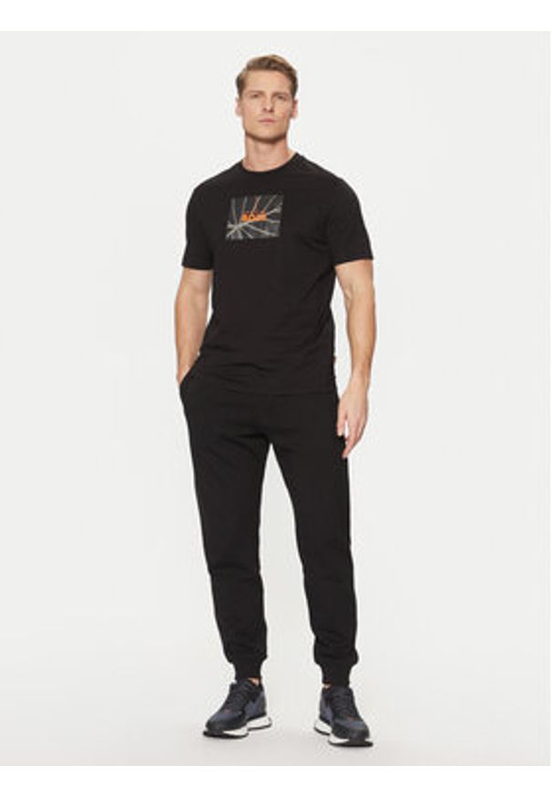 BOSS Spodnie dresowe 50533392 Czarny Regular Fit. Kolor: czarny. Materiał: bawełna
