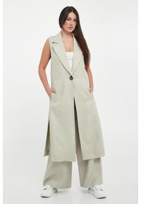 Armani Exchange - Kamizelka damska długa lniana ARMANI EXCHANGE. Materiał: len. Długość: długie #1