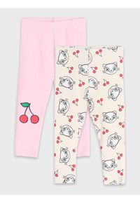 Sinsay - Legginsy 2 pack Kicia Kocia - różowy. Kolor: różowy. Materiał: bawełna, guma, elastan #1