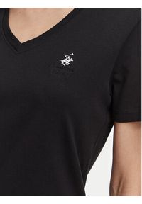 Beverly Hills Polo Club T-Shirt P-SS26W-TS516518 Czarny Regular Fit. Typ kołnierza: polo. Kolor: czarny. Materiał: bawełna #5