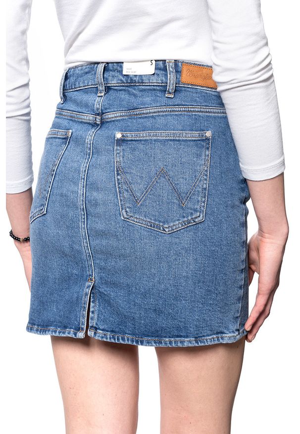 Wrangler - SPÓDNICA DAMSKA JEANSOWA WRANGLER SKIRT W245JX31A 112127934. Materiał: jeans