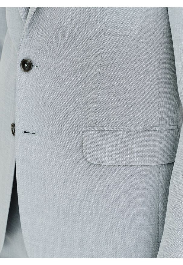 Pako Lorente - PAKO LORENTE – Szara marynarka garniturowa. Kolor: szary. Materiał: poliester, elastan, wiskoza. Wzór: gładki. Styl: młodzieżowy