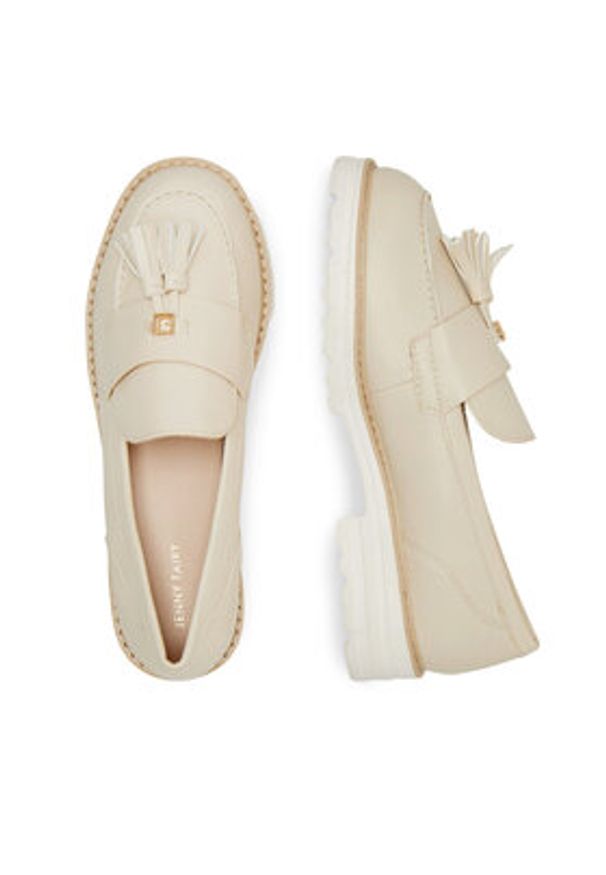Jenny Fairy Loafersy ELGA WYL3647-2 Écru. Materiał: skóra