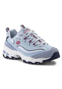 skechers - Buty do chodzenia damskie Skechers 149589LBMT. Zapięcie: sznurówki. Kolor: szary, niebieski, wielokolorowy. Materiał: syntetyk, tkanina, materiał. Szerokość cholewki: normalna. Sport: turystyka piesza