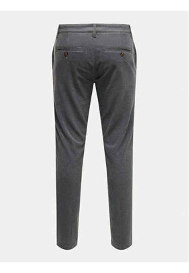Only & Sons Chinosy 22031061 Szary Slim Fit. Kolor: szary. Materiał: syntetyk