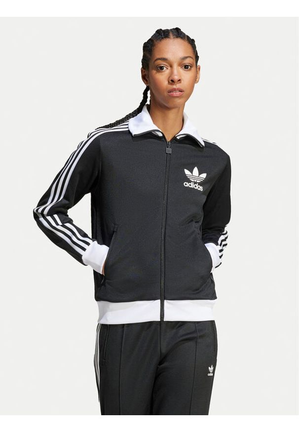 Adidas - adidas Bluza Beckenbauer IW3174 Czarny Regular Fit. Kolor: czarny. Materiał: syntetyk, bawełna