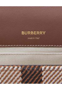 Burberry - BURBERRY - Dzianinowa torebka Lola. Kolor: brązowy. Materiał: dzianina. Wzór: kratka #8