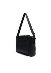 TOMMY HILFIGER - Tommy Hilfiger Torba na laptopa Th Monogram Computer Bag AM0AM13835 Czarny. Kolor: czarny. Materiał: skóra