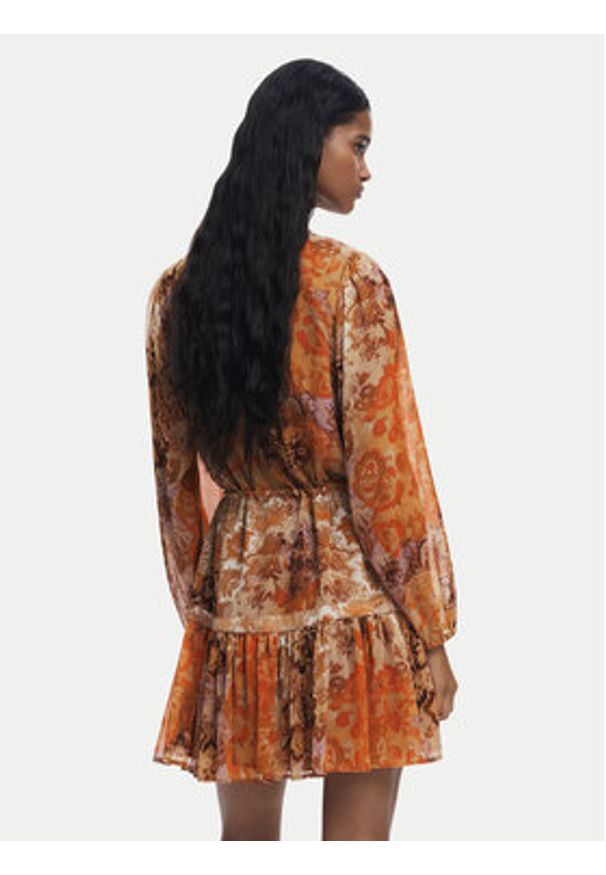 Desigual Sukienka codzienna Bohoshort 25WWVW18 Pomarańczowy Relaxed Fit. Okazja: na co dzień. Kolor: pomarańczowy. Materiał: syntetyk. Typ sukienki: proste. Styl: casual