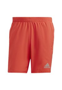 Adidas - Own the Run Shorts. Kolor: czerwony, wielokolorowy, szary. Materiał: materiał. Sport: bieganie