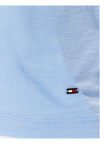 TOMMY HILFIGER - Tommy Hilfiger T-Shirt WW0WW37878 Błękitny Regular Fit. Kolor: niebieski. Materiał: lyocell