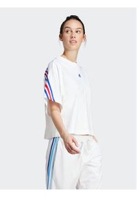 Adidas - adidas T-Shirt Future Icons 3-Stripes IS3236 Biały Loose Fit. Kolor: biały. Materiał: bawełna #5