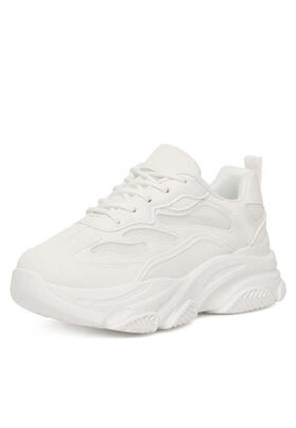 DeeZee Sneakersy 9215 Biały. Kolor: biały. Materiał: skóra