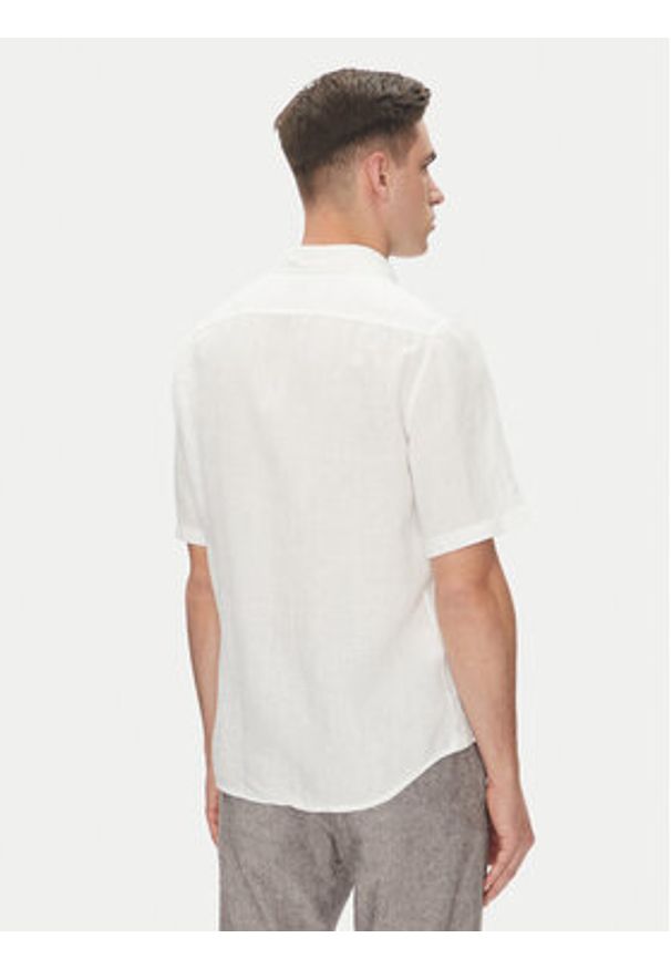 BOSS Koszula 50537382 Biały Regular Fit. Kolor: biały. Materiał: len