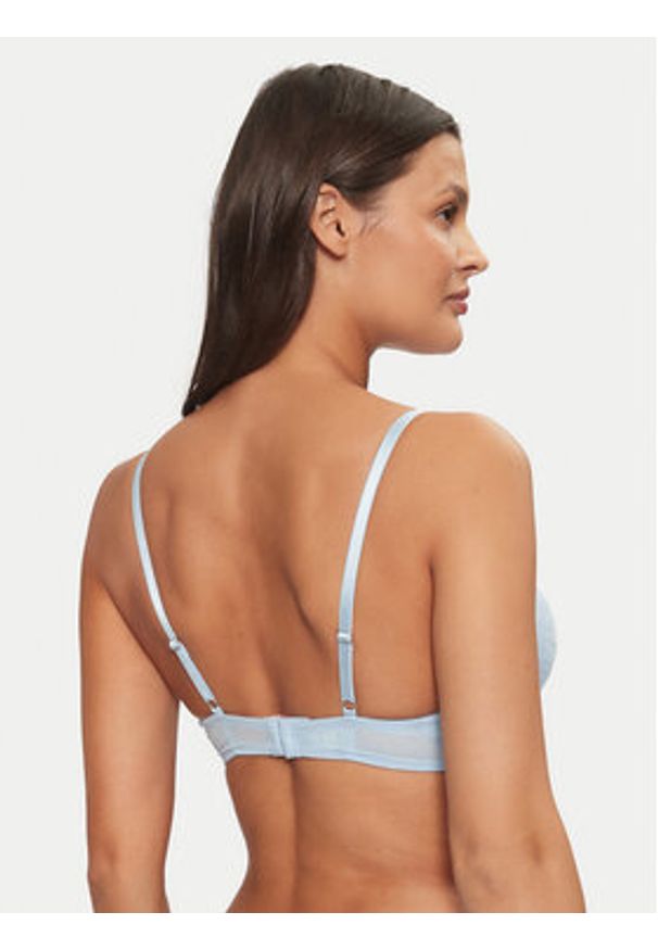 Hunkemöller Biustonosz push-up Isabella 206360 Niebieski. Kolor: niebieski. Materiał: syntetyk. Rodzaj stanika: push-up