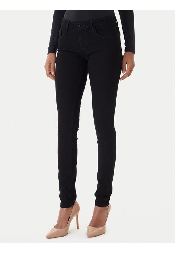 Guess Jeansy Annette W2YA99 D4PZ1 Czarny Skinny Fit. Kolor: czarny