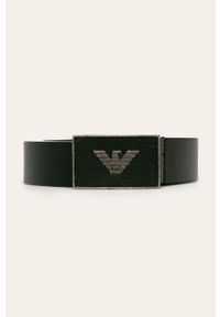 Emporio Armani - Pasek skórzany Y4S196.YDC0G. Kolor: czarny. Materiał: skóra #1