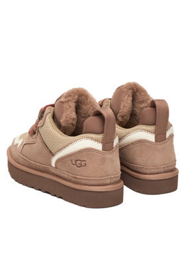 Ugg Sneakersy W Lowmel 1144032 Brązowy. Kolor: brązowy. Materiał: zamsz, skóra