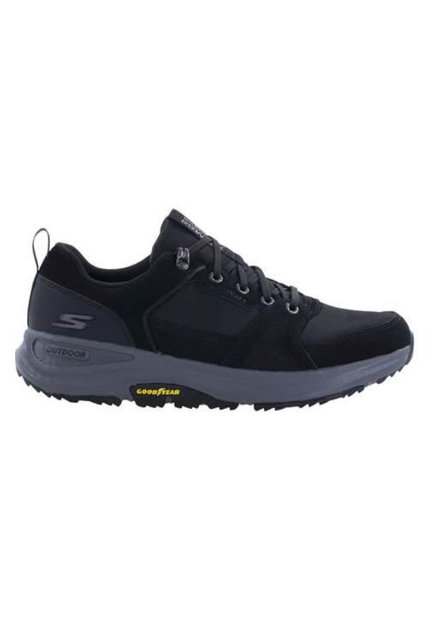 skechers - Buty do chodzenia męskie Skechers GO Run. Zapięcie: sznurówki. Kolor: czarny. Materiał: zamsz, materiał, skóra, syntetyk. Szerokość cholewki: normalna. Sport: turystyka piesza, bieganie
