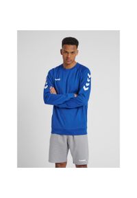 Bluza do piłki ręcznej męska Hummel Go Cotton Sweatshirt. Kolor: niebieski. Sport: piłka ręczna #1