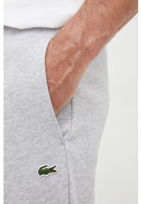 Lacoste spodnie dresowe męskie kolor szary gładkie XH9624-132. Kolor: szary. Materiał: dresówka. Wzór: gładki #4