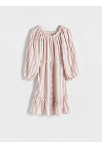 Reserved - Sukienka mini - brudny róż. Kolor: różowy. Materiał: tkanina, len, wiskoza. Długość: mini #1
