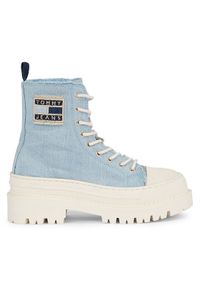 Tommy Jeans Trampki Foxing Denim Boot EN0EN02348 Niebieski. Kolor: niebieski. Materiał: materiał #1