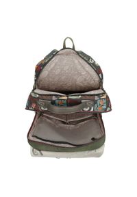 Plecak damski Anekke, wykonany z materiału tekstylnego z dekoracyjnym nadrukiem zamykany na zamek, kolorowy, 42575-001. Materiał: materiał. Wzór: kolorowy, nadruk. Styl: casual, elegancki #10