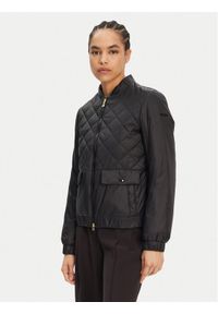 Geox Kurtka bomber Amabel W5520F T3132 F9000 Czarny Regular Fit. Kolor: czarny. Materiał: syntetyk