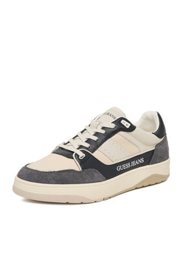 Guess Jeans Sneakersy EO-TEKSAS-01 126AM Granatowy. Kolor: niebieski. Materiał: skóra