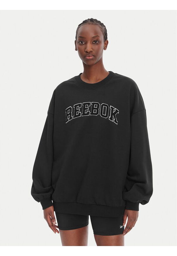 Reebok Bluza Reebok x Ewa Chodakowska Kalina RK25622CCW Czarny Relaxed Fit. Kolor: czarny. Materiał: bawełna