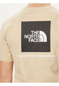 The North Face T-Shirt Redbox NF0A87NP Beżowy Regular Fit. Kolor: beżowy. Materiał: bawełna