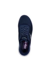skechers - Damskie GO WALK FLEX GRAND ENTRY Slip-On Granatowy / Biały. Zapięcie: bez zapięcia. Kolor: biały, niebieski, wielokolorowy. Materiał: materiał. Sport: turystyka piesza