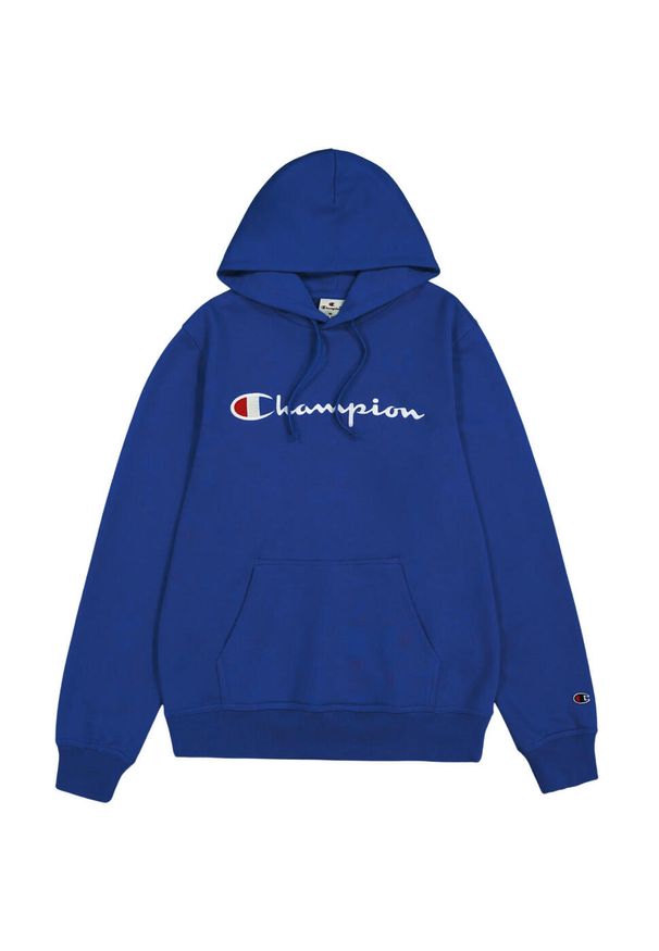 Bluza męska Champion Hooded Sweatshirt 220726. Kolor: niebieski. Materiał: materiał, bawełna