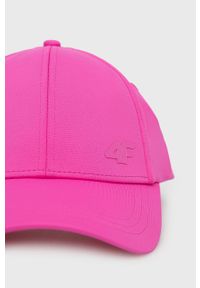 4f - 4F czapka kolor różowy gładka. Kolor: różowy. Wzór: gładki #2