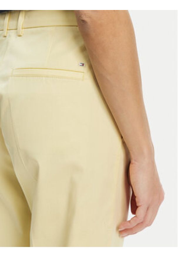 TOMMY HILFIGER - Tommy Hilfiger Chinosy WW0WW40504 Żółty Straight Fit. Kolor: żółty. Materiał: bawełna, lyocell