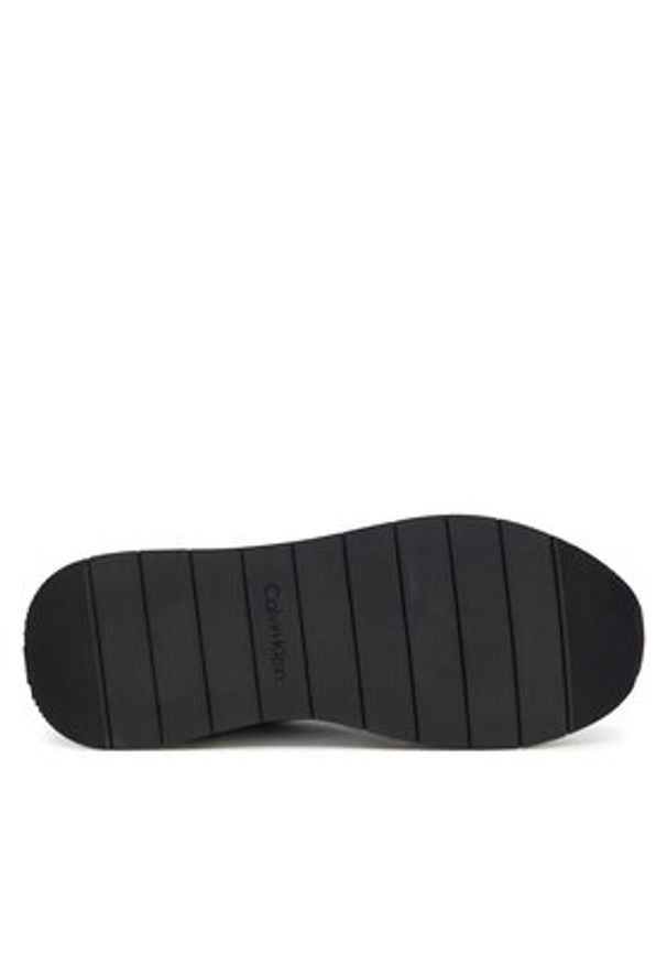 Calvin Klein Sneakersy Low Prof Runn Laceup Rubb Lth HM0HM01707 Czarny. Kolor: czarny. Materiał: nubuk, skóra