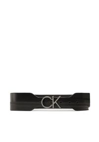 Calvin Klein Pasek Damski Re-Lock Mix Waist Belt 50Mm K60K610790 Czarny. Kolor: czarny. Materiał: skóra