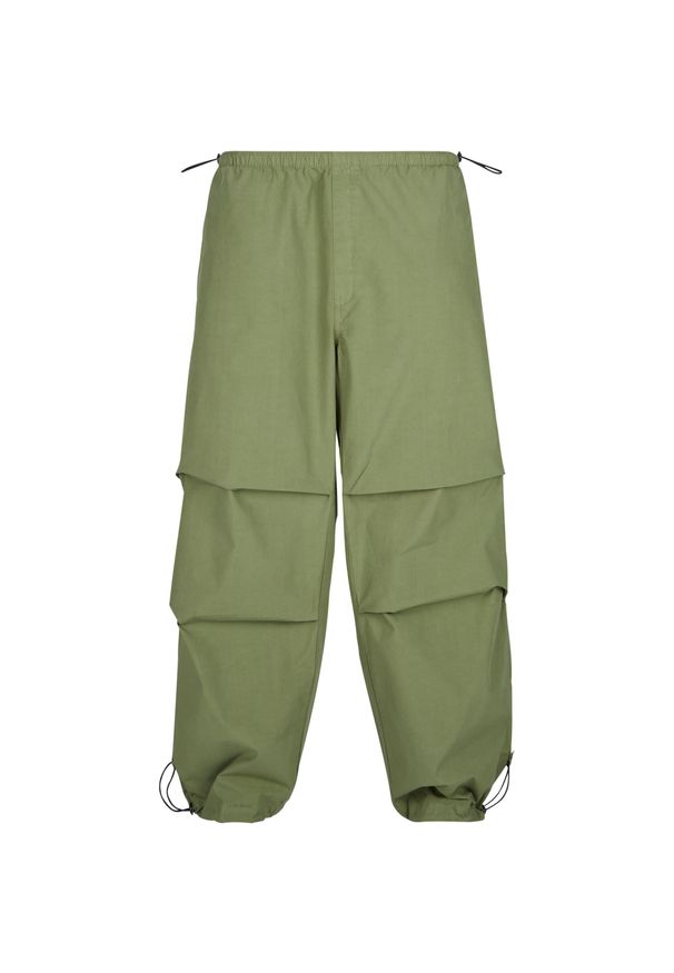 Spodnie Urban Classics Popline Parachute. Kolor: zielony. Materiał: bawełna