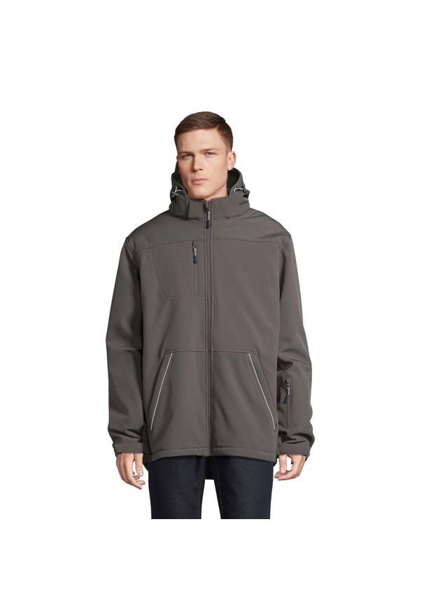 SOL'S - Męska Kurtka Rock Padded Soft Shell Jacket. Kolor: szary, wielokolorowy, brązowy. Sport: turystyka piesza